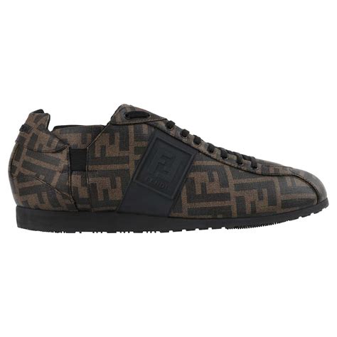 fendi 7e0327|Fendi Zucca Monogram Coated Canvas Sneakers 7E0327 6 .